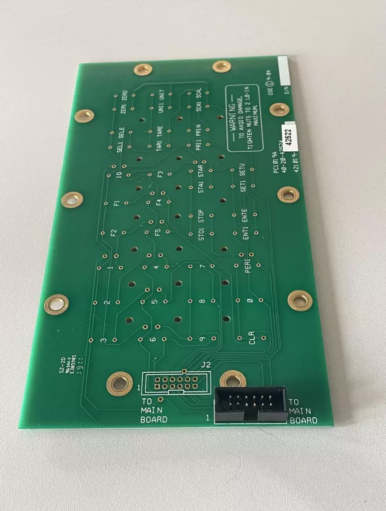 GSE PC1019A Keypad Circuit Board 40-20-42524 