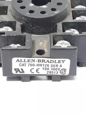 Allen-Bradley 700-HN126 SER.A Relay Socket Base 10A 300V 