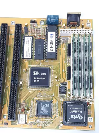  386 PC Chips M396F V2.2 mini Motherboard w Intel 386SX-20 CPU & 1 MB RAM 