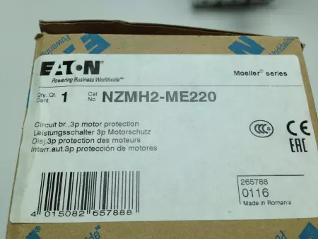 Eaton NZMH2-ME220 Molded Case Circuit Breaker, 690V 220Amp 