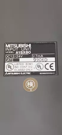 Mitsubishi Electric A1SX80 Input Unit 12-24VDC  3-7mA 