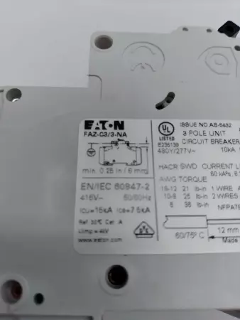 Moeller FAZ-C3/3-NA Circuit Breaker 