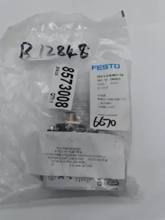 Festo PEV-1/4-B-M12-SA 185421 Pressure Switch 15-175 Psi 