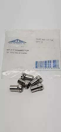 ATP CT 732 F Male Connector Crimp for RG6 Cable, 5-Pack 