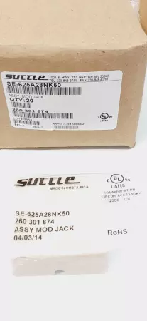 Suttle SE-625A28NK50 Phone Jack Mount Pre-Wired Lot of 20