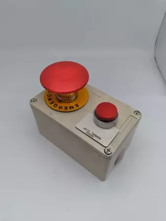  Telemecanique EMERGENCY STOP CONTROL STATION ENCLOSURE, 2 BUTTON, TWIST RELEASE