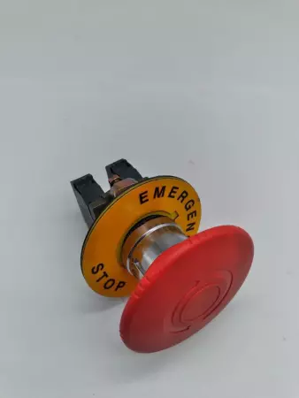 Telemecanique ZB4-BS64 W/ Twist Release Mushroom Button 60mm W/ZB4-BZ102 Contact 