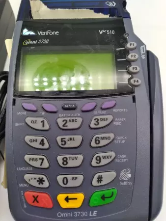  Verifone OMNI 3730 LE Credit Card Terminal W/Power Supply 