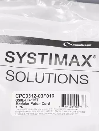 Systimax Solutions CPC3312-03F010 GS8E-DG-10FT Modular Patch Cord Lot of 5