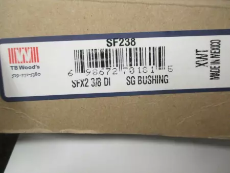 NEW WOODS SF238 SG Bushing, SFX2 3/8 DI - SF238 