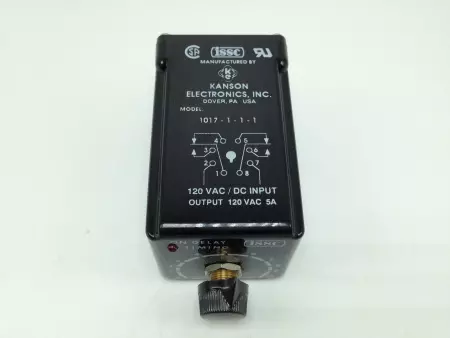 KANSON ELECTRONICS 1017-1-1-1 TIMER DELAY, 5 AMP, 120VAC/DC 