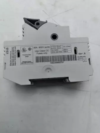 Allen-Bradley 1492-FB2C30-L 2-Pole Fuse Holder 600V 30Amp Class CC Fuses 