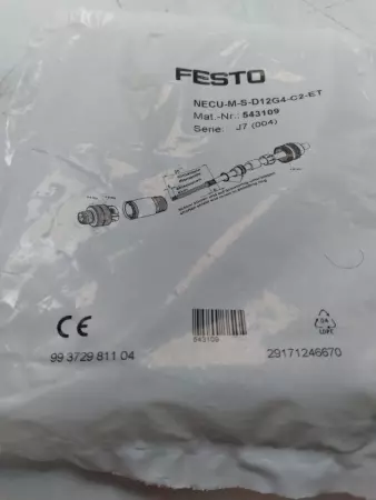 NEW Festo NECU-M-S-D12G4-C2-ET 543109 Plug Connector 