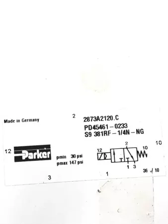 Parker PD45461-0233 Direccional Control Valve with KZ3673 Switch Solenoid Coil 2