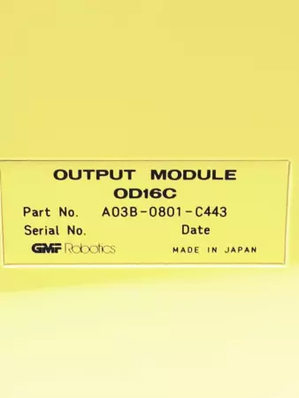Fanuc A03B-0801-C443 GMF Robotics Output Module OD16C 24VDC 2A 