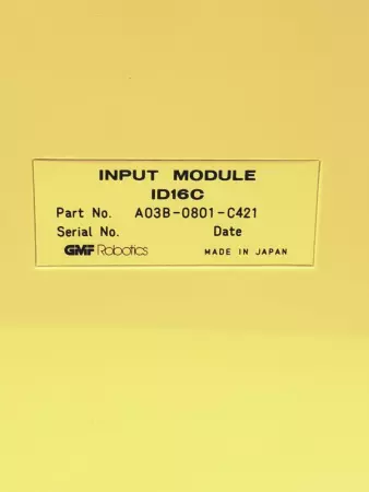 Fanuc A03B-0801-C421 GMF Robotics Input Module ID16C 24VDC 