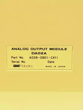 Fanuc A03B-0801-C411 GMF Robotics Analog Output Module DA02A 