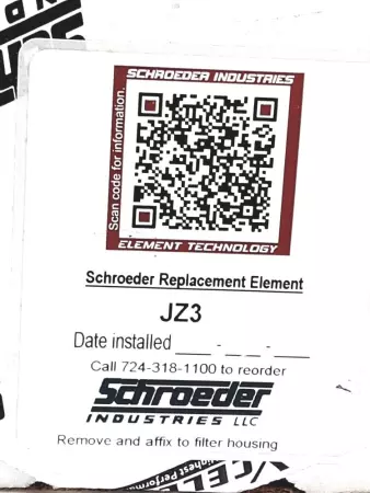 Schroeder JZ3 Replacement Filter 9