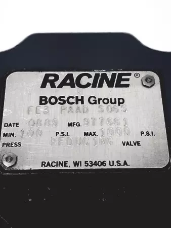 Racine FE3 PAAD S 06 S Hydraulic Release Valve 100-1000Psi 