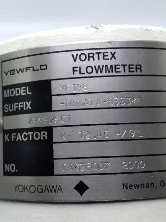 Yokogawa YOK-YF108-NNNA1A-S3S3-E Yewflo Vortex Flowmeter 