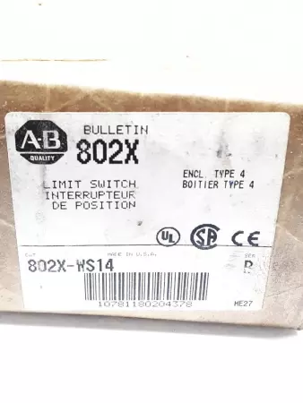 Allen-Bradley 802X-WS14 Limit Switch Type 4 