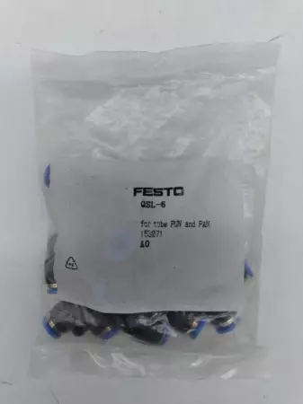 NEW Festo QSL-6 Pneumatic Fitting Lot of 10