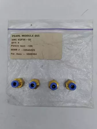 NEW  KQF06-02 Straight Pneumatic Connector Lot of 4