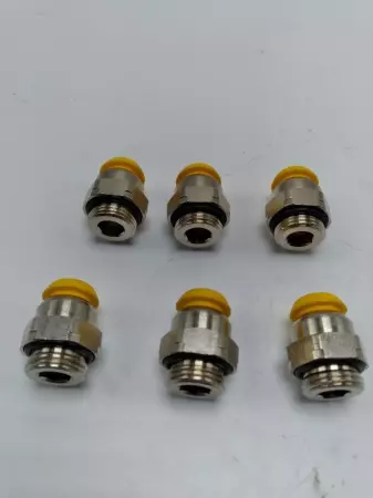 NEW Unbranded XF4PB10-3/8 Push-In L-Fitting Connector Lot of 6