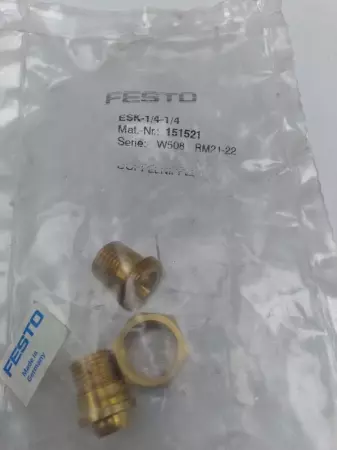 NEW Festo ESK-1/4-1/4 Double threated joint 