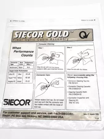 Seicor 255702K5141006F Fiber Optic Cable Assembly 