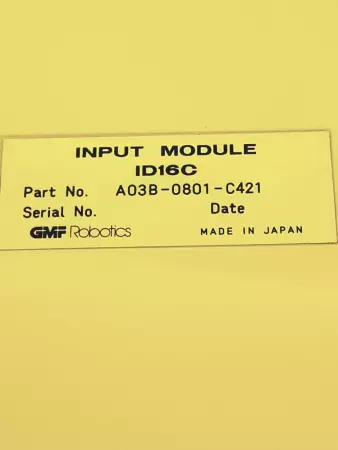 Fanuc ID16C GMF Robotics Input Module 