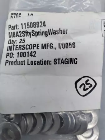 NEW Unbranded 11508924 Spring Washer Lot of 25