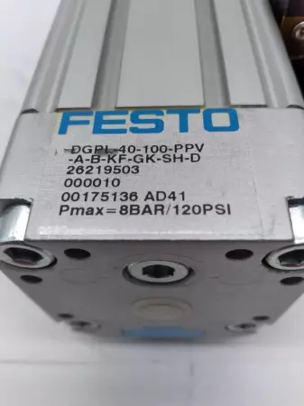 Festo DGPL-40-100-PPV-A-B-KF-G Pneumatic Linear Slide, 40mm Piston 100mm Stroke 