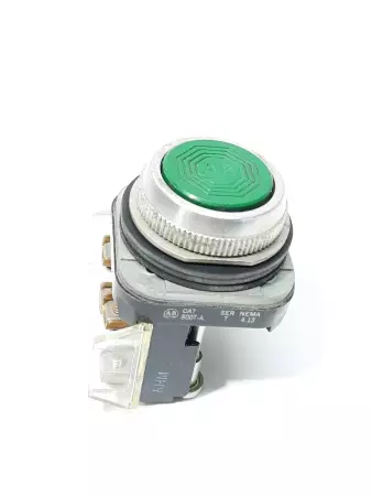 Allen-Bradley 800T-A Green Push Button Switch Flush Head 300VAC Max 