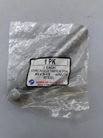 NEW Stanlok #9 X 3-1/2 Threaded Taper Pin w/Nut 