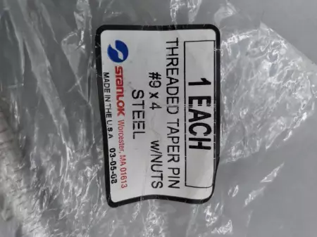 NEW Stanlok #9×4 Threaded Taper Pin w/Nut 