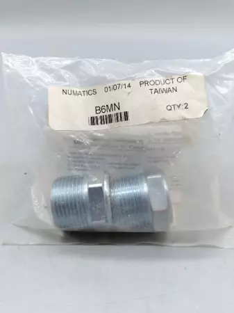 NEW Numatics B6MN Valve Fitting / Adapter Lot of 2