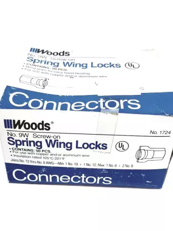 Woods NO.9W SCREW-ON Spring Wing Locks Lot of 50