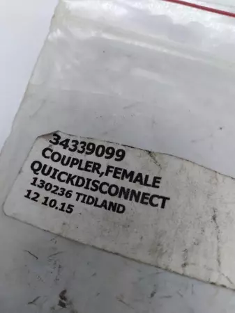  Tidland 34339099 Female Coupler Quick Disconnect Type 20 Lot of 12