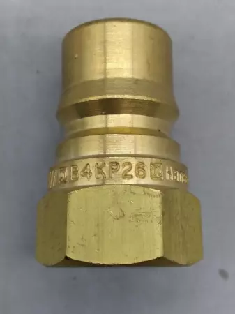  Eaton Hansen B4KP26 Hydraulic Quick Connect Hose Coupling, Brass Body, Ball Loc