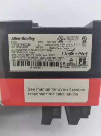 Allen-Bradley 1791DS-IB8XOB8 SER.A DeviceNet Safety Compact Block Input 