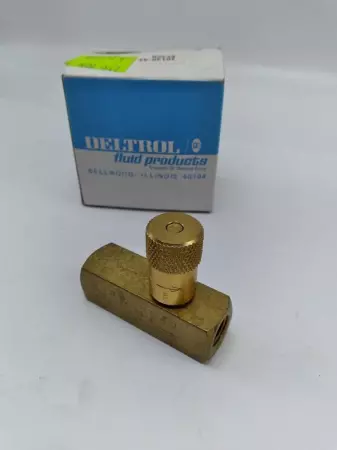 NEW Deltrol EF20B Easy Read Brass Flow Control Valve, 1/4