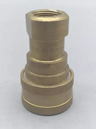  Parker BH6-60 Brass Hydraulic Quick Connect Hose Coupling 