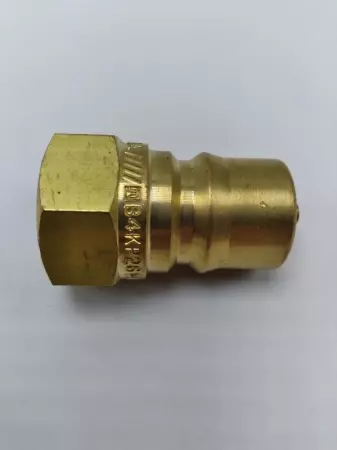  Eaton Hansen B4KP26 Hydraulic Quick Connect Hose Coupling, Brass Body, Ball Loc