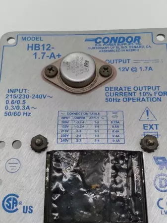  Condor HB12-1.7-A+ DC Power Supply 