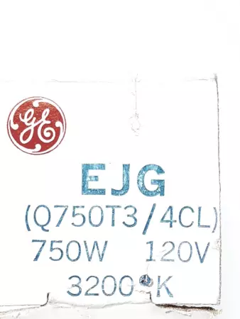 General Electric EJG Q750T3 Stage/Studio Quartzline Lamp 750W 