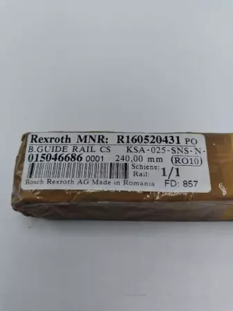 NEW Rexroth R160520431 Linear Guide Rail Length 240mm 