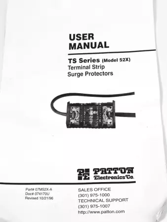 Patton 521/25-TS Terminal Strip Surge Protector 4-Wire 25V 