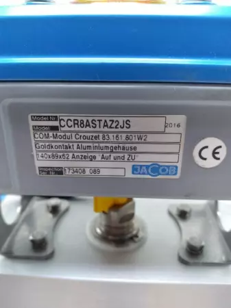 Bar 60001473 Pneumatic Valve Actuator W/Jacob CCR8ASTAZ2JS Valve Indicator 