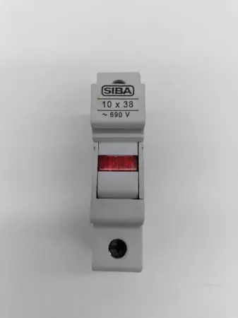  Siba 51 063 04. L Fuse Holder with Light Alarm 600VAC 30Amp 4W 